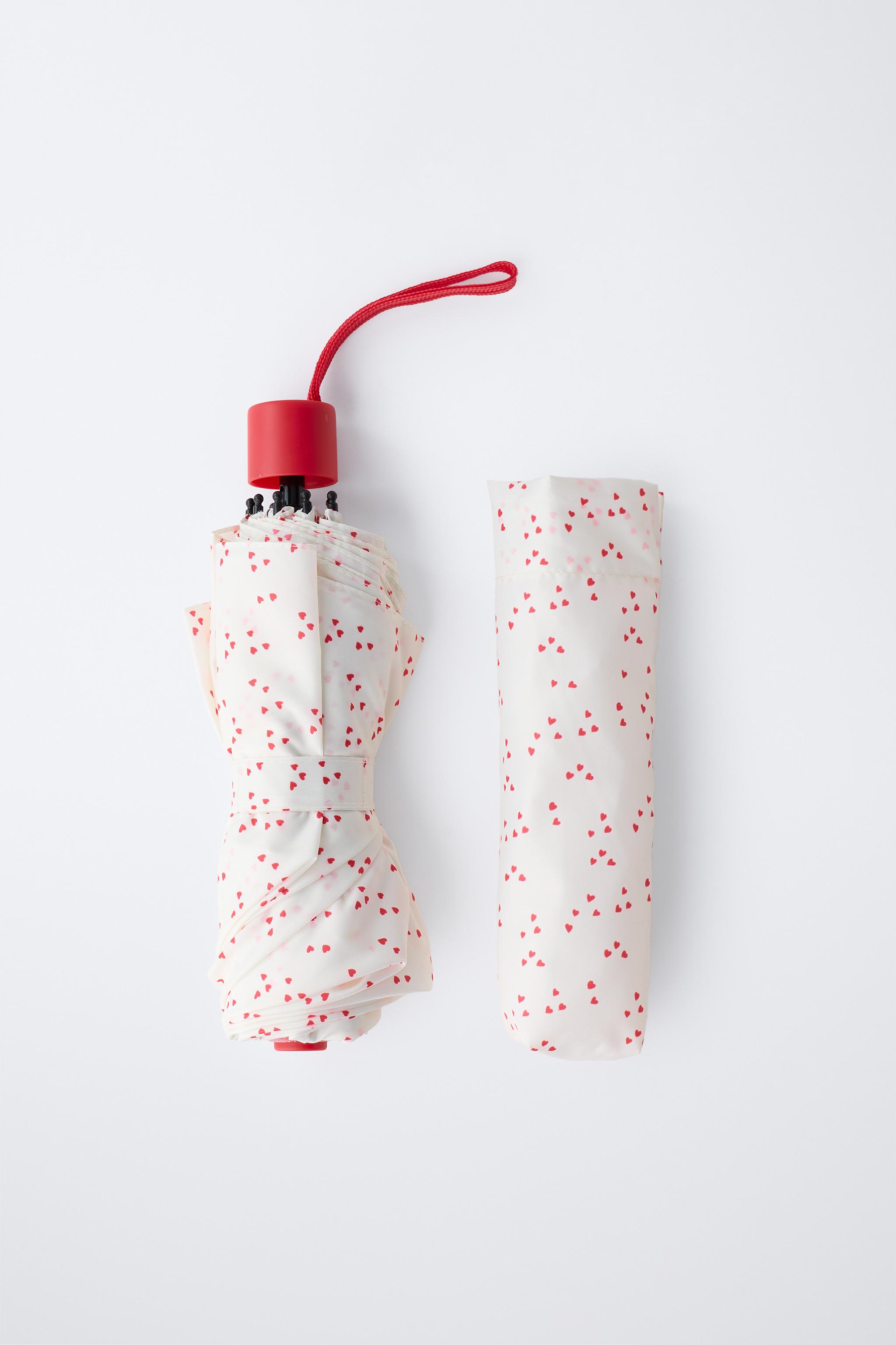 HEART PRINT FOLDING UMBRELLA